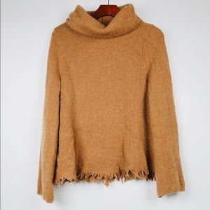 Cozy camel Anthropologie Akemi + Kin sweater.